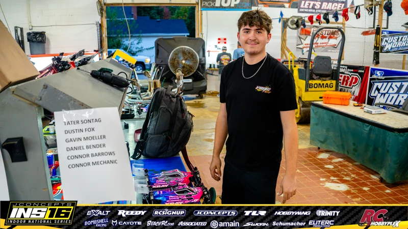 Tater Sontag's XRAY RC car at the JConcepts INS16 Hoosier Hobbyplex Finals
