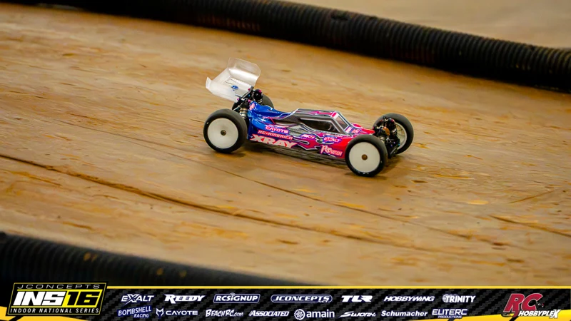 Tater Sontag's XRAY RC car at the JConcepts INS16 Hoosier Hobbyplex Finals