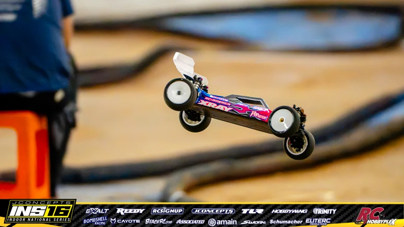 Tater Sontag's xray RC car at the JConcepts INS16 Hoosier Hobbyplex Finals