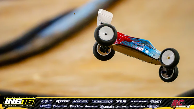 TJ Williams's Team Associated RC car at the JConcepts INS16 Hoosier Hobbyplex Finals