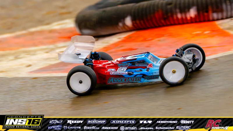 TJ Williams's Team Associated RC car at the JConcepts INS16 Hoosier Hobbyplex Finals
