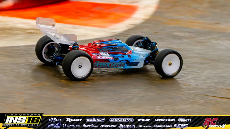 TJ Williams's Team Associated RC car at the JConcepts INS16 Hoosier Hobbyplex Finals