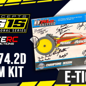 2025 INS 15 HobbyTown HobbyPlex Team Associated B74.2 kit built by  Pro driver Aydin Horne and signed by Team Associated Drivers