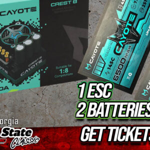 2025 Georgia Peach State - Cayote Crest 8 1/8 200A Sensored Brushless ESC  & Batteries Combo