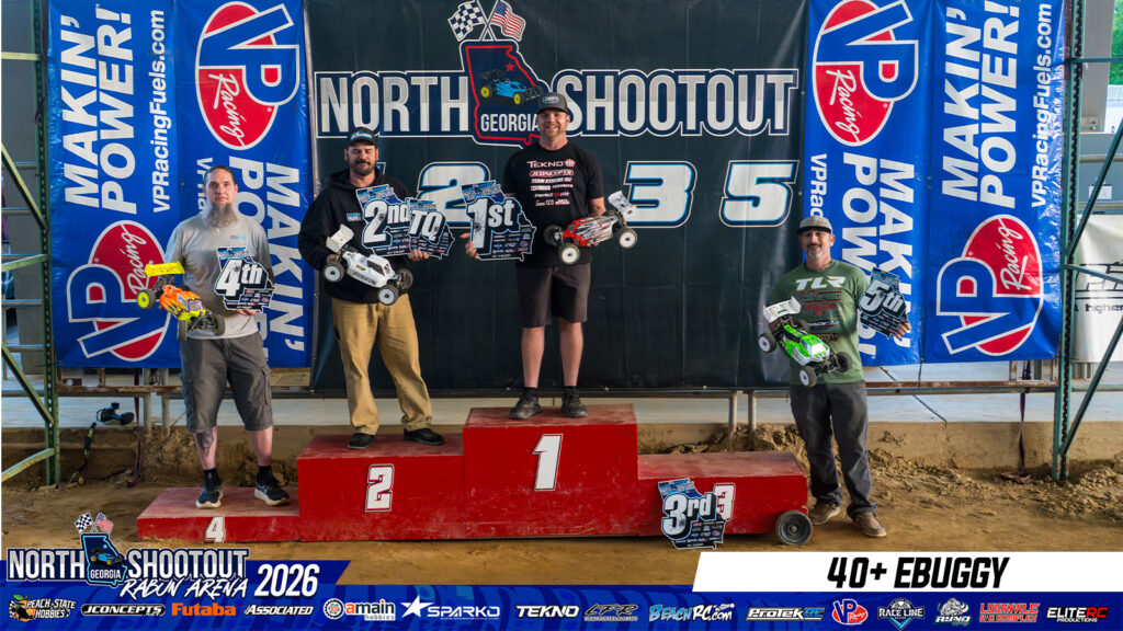 40+ EBuggy: 1. Justin Simonson, 2. Dustin Gossett, 3. Jader Lopez, 4. Rich Collins, 5. Josh Fine