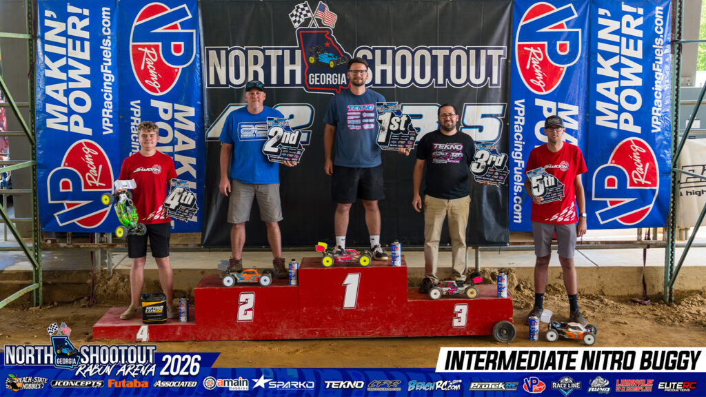 Int Nitro Buggy: 1. Ryan Rand, 2. Brandon Melton, 3. Hunter Parsons, 4. Dylan Coe, 5. Cole Whitehead