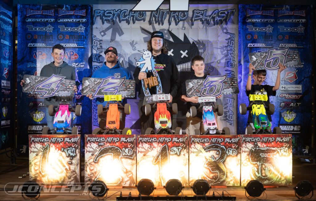Sportsman Electric Truggy: 1. Ethan Maki 2. Hagen Stevenson 3. Bentley Schwartz 4. Anthony Grenya 5. Philo 5 Hatch
