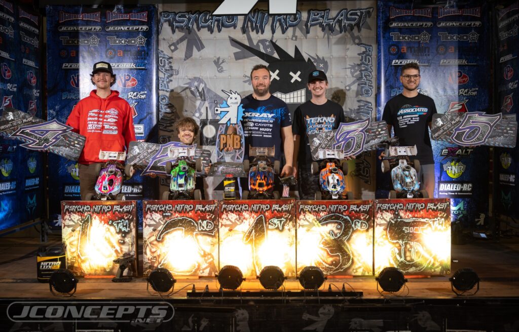 Pro Nitro Buggy: 1. Dakotah Phend 2. Brandon Rose 3. Seth VanDalen 4. Camden Lime 5. Spencer Rivkin