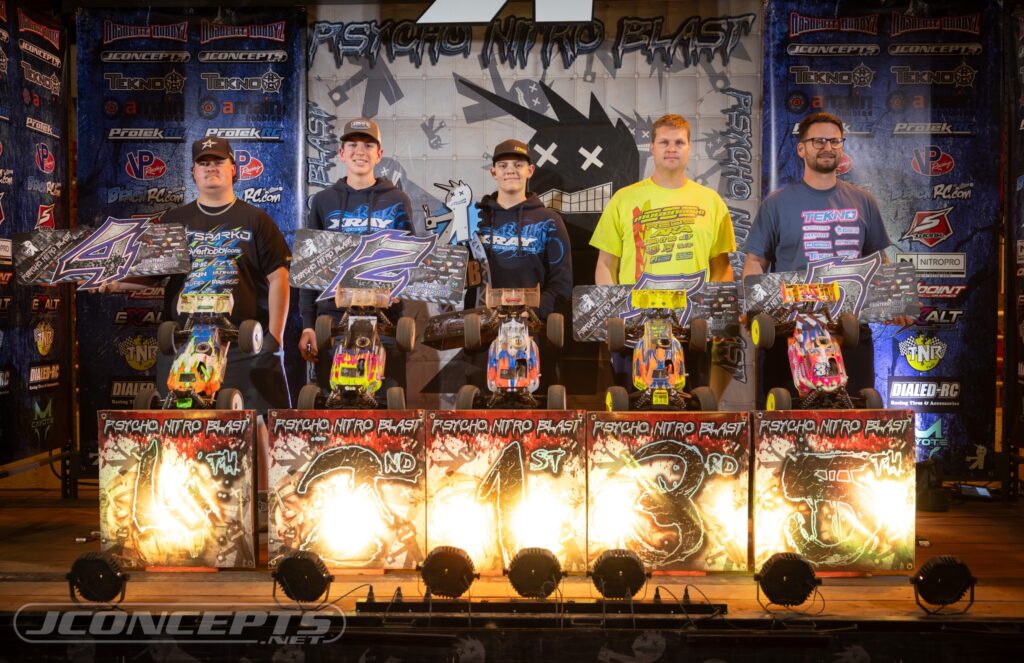 Intermediate Nitro Truggy: 1. Colton Furnari 2. Ben Decker 3. Chris Marrant 4. Aidan Ridgeway 5. Ryan Rand