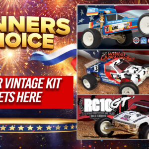 2026 - TEAM ASSOCIATED VINTAGE KITS - WINNER'S CHOICE  RC10GT Classic,RC10T Cliff, Team Associated RC10 40th Anniversary Graphite 1/10