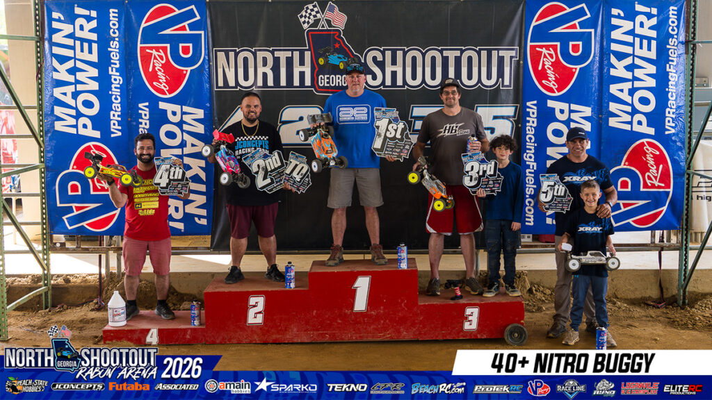 40+ Nitro Buggy: 1. Brandon Melton, 2. Jader Lopez, 3. Tim Hobbs, 4. Ken Rand, 5. Marlowe Bright