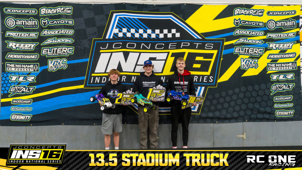 13.5 Stadium Truck - 1 Ryder Himanek, 2 Owen Vanderbeek, 3 Nate Sutherland