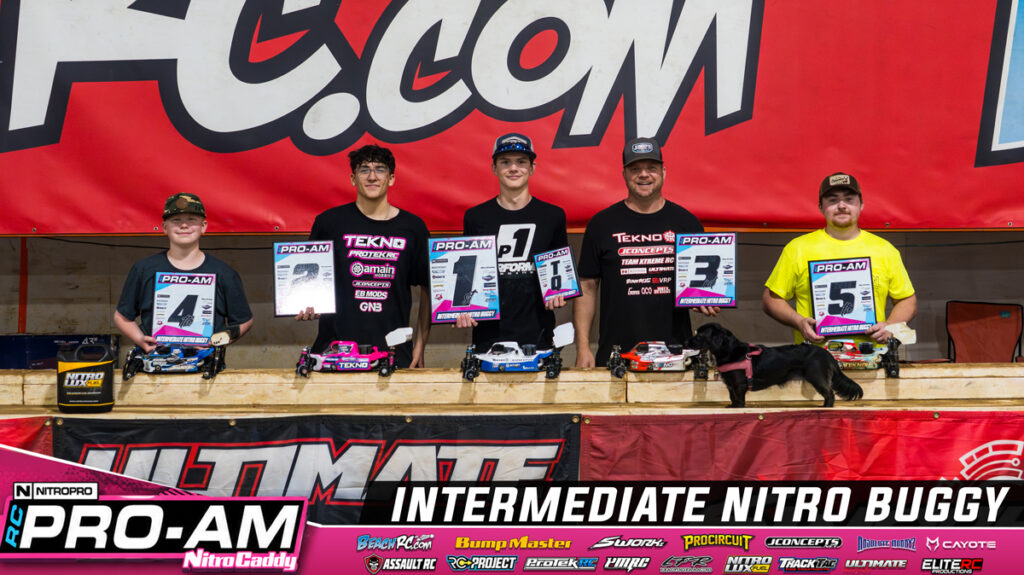 BeachRC presents Int Nitro Buggy: 1. Bradley Lingerman, 2. Cash Pieri, 3. Justin Simonson, 4. Ashton Webb, 5. Joe Stikeleather