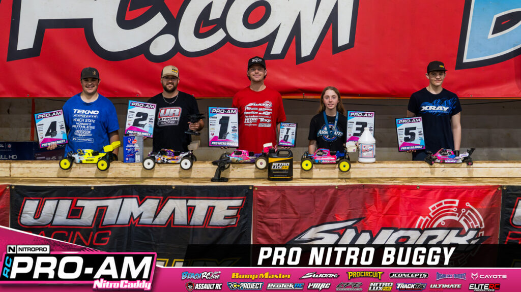 NitroPro presents Pro Nitro Buggy: 1. Camden Lime, 2. Cole Ogden, 3. Mad Maddy Long, 4. Alex Thomas, 5. Colton Furnari