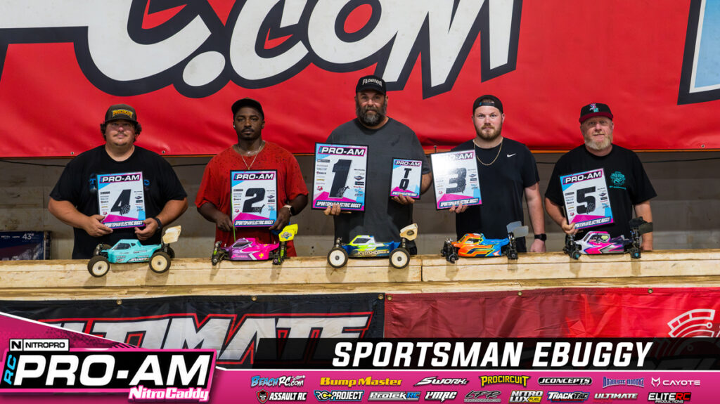 Cayote presents Spt EBuggy: 1. Mike Wolford, 2. Dee Nice, 3. Cam Hamel, 4. Chris Harris, 5. Charles Caudill