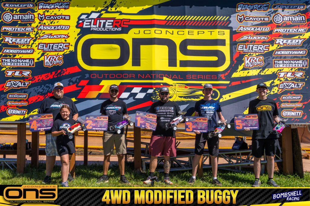 4wd Modified Buggy: 1. Ryan Maifield, 2. Spencer Rivkin, 3. Benjamin Decker, 4. Chad Due, 5. Garrett Hawbaker