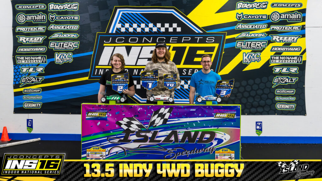 13.5 Independent 4wd Buggy: 1. ETHAN MAKI, 2. LEX MOTT, 3. STEPHEN SHUEY,