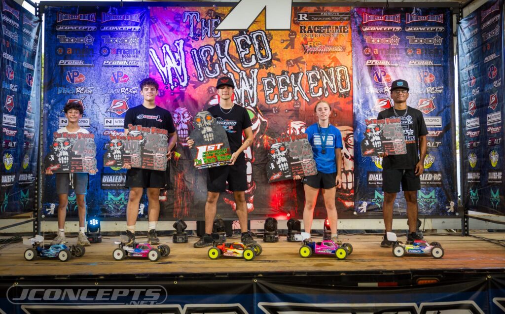- Intermediate Nitro Buggy: 1. Donato Tradardi; 2. Colton Furnari; 3. Mad Maddy Long; 4. Benny Komerian; 5. Gabriel Santiago