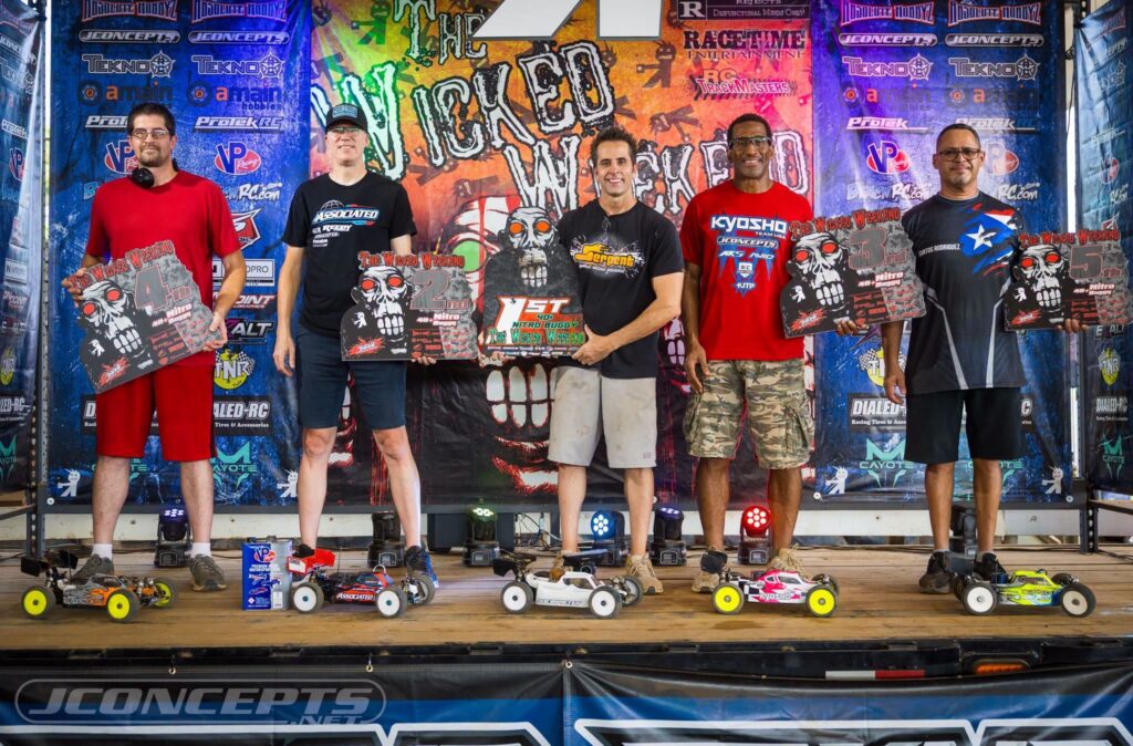 - 40+ Nitro Buggy: 1. Billy Easton; 2. Brent Thielke; 3. Reggie Tongue; 4. Timothy Hobbs; 5. Santos Rodriguez