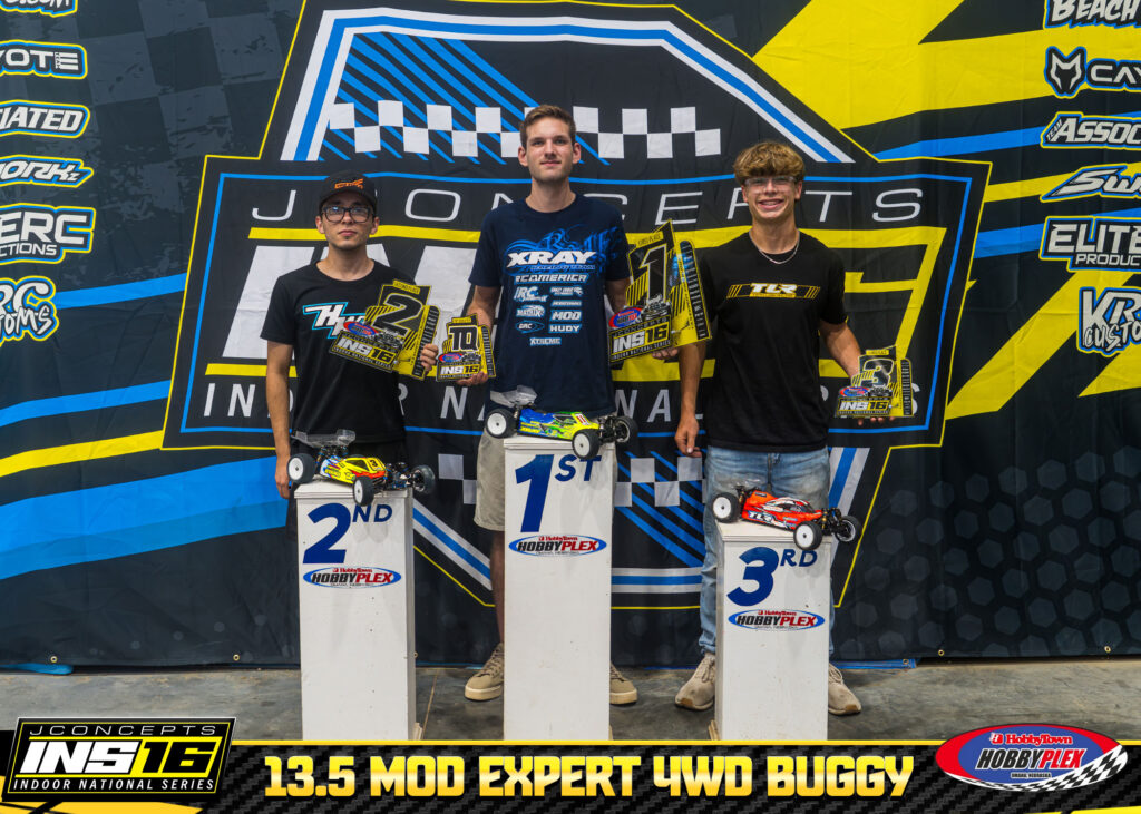 13.5 Expert 4WD Buggy1. Talon Henley · 2. Ivan Moreno · 3. Luke Pravechek ·