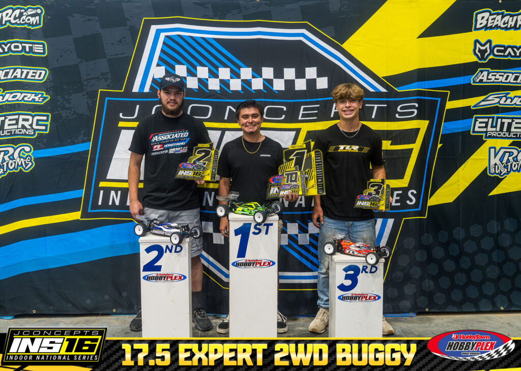 Expert 2WD Buggy1. Matthew Gonzales · 2. Kadin Meeks · 3. Luke Pravechek