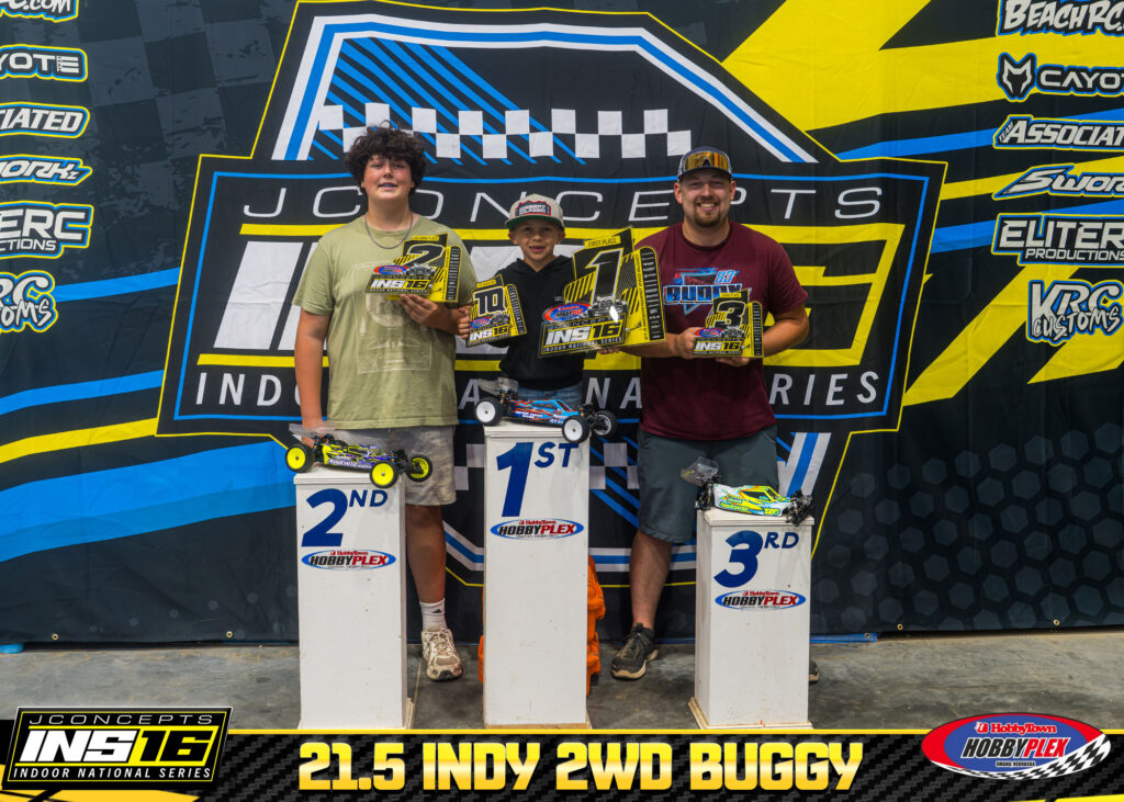 21.5 Independent 2WD Buggy1. Lane Lazarz · 2. Tyler Heinzelmann · 3. Ian Schultz