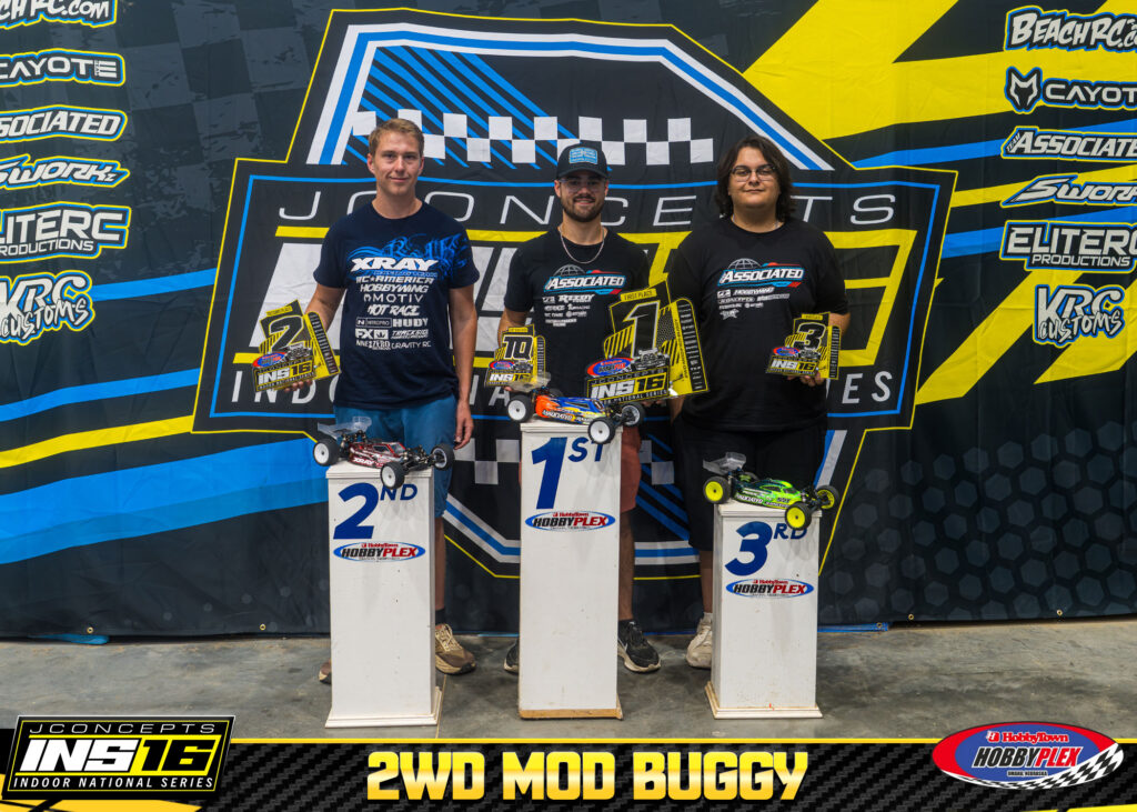 2WD Buggy Modified1. Aydin Horne · 2. Chase Lemieux · 3. Davey Batta
